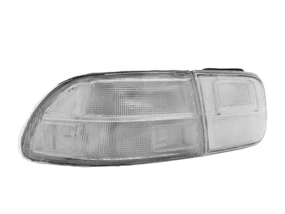 1992-1995 Honda Civic 2d Coupe 4d Sedan Jdm Eg Style Clear 3pc Tail Lights Made By Unique Racing