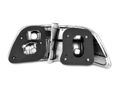 1999-2000 Honda Civic 4d Sedan Ek Jdm Style Clear Lens Tail Light Inner Outer Total Of 4 Pieces