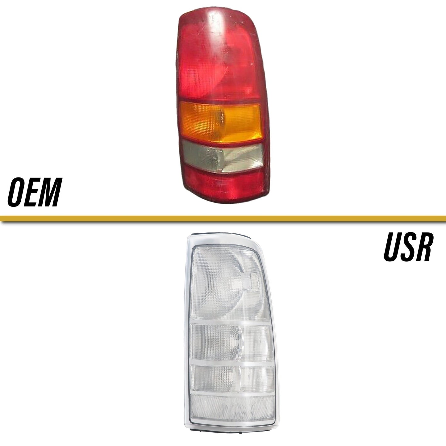 1999-2002 Chevrolet Silverado / 1999-2007 GMC Sierra All Clear Tail Lights - Made by Unique Style Racing Exclusive