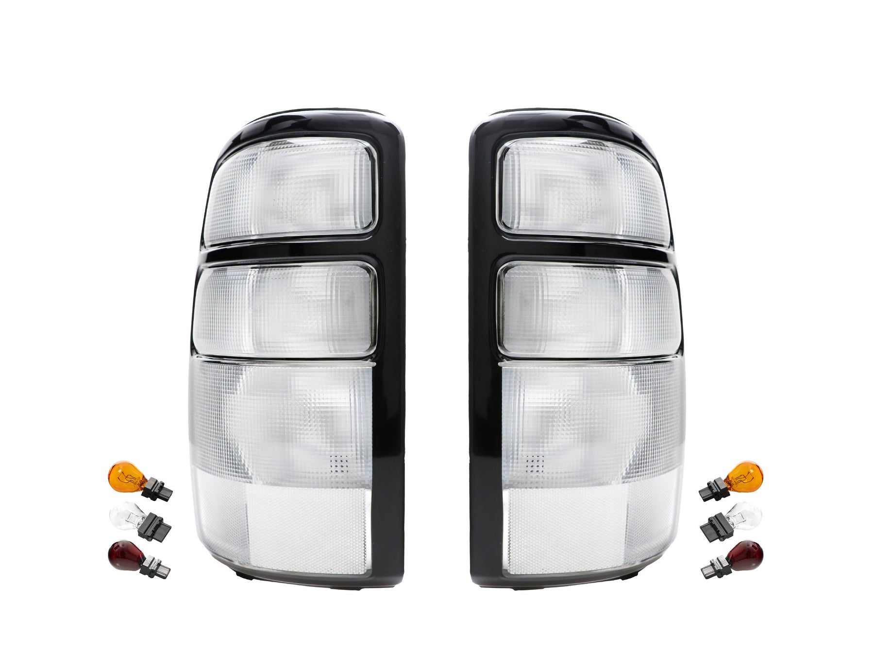 2000-2006 GMC Yukon / XL Denali / 2000-2006 Chevrolet Suburban / Tahoe All  Clear Euro Style Tail Lights - Made by DPEO