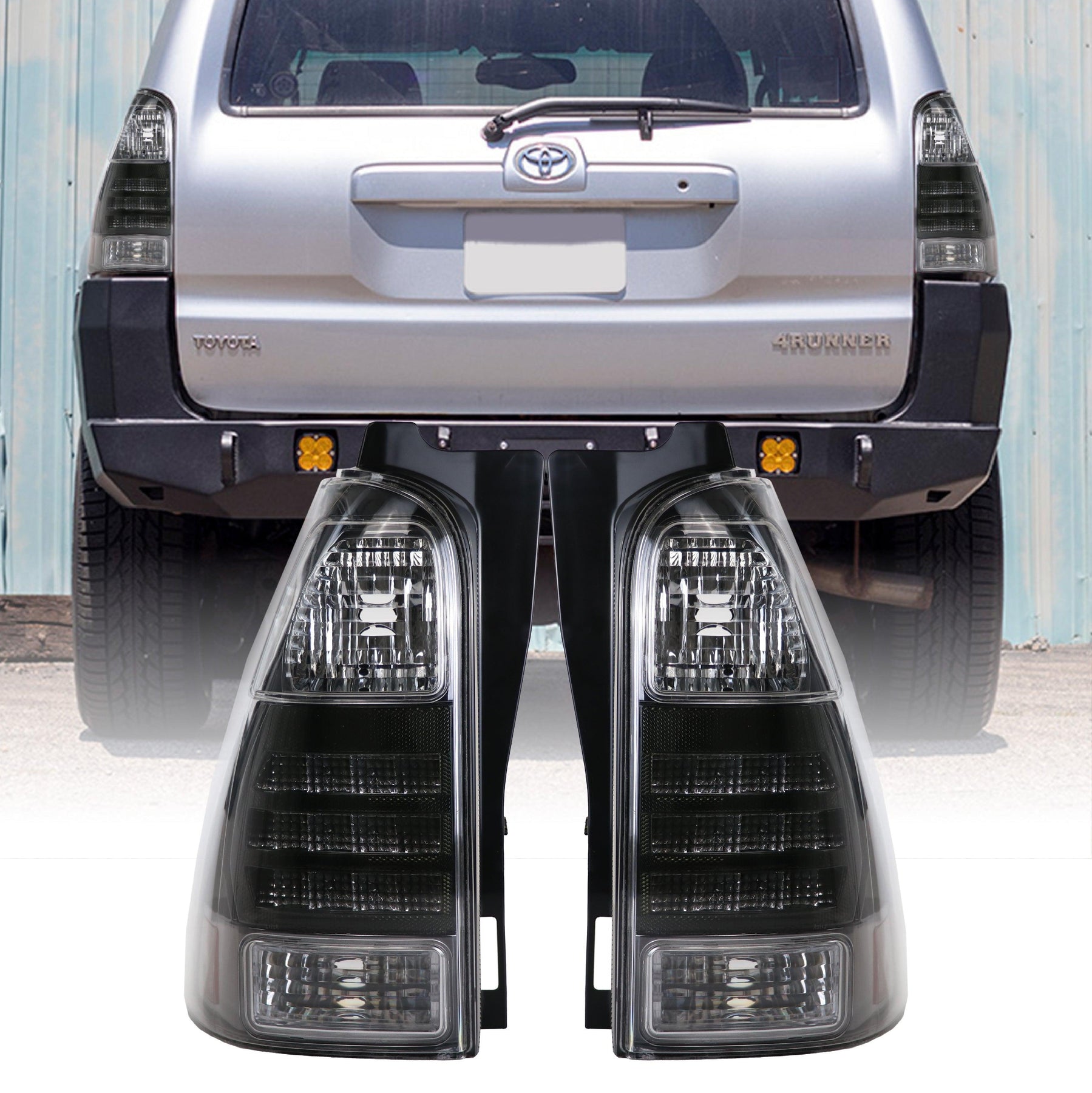 2003-2009 Toyota 4runner Trd Blacksmoke Reflector LED Rear Tail Lights ...