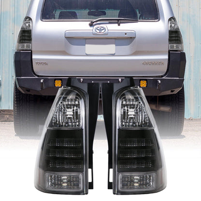 2003-2009 Toyota 4runner Trd Blacksmoke Reflector LED Rear Tail Lights Made By Unique Style Racing