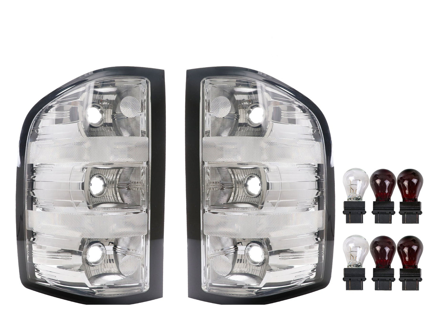 2007-2014 Chevy Silverado Pickup / 2007-2013 GMC Sierra Truck All clear Tail Lights - Made by DEPO