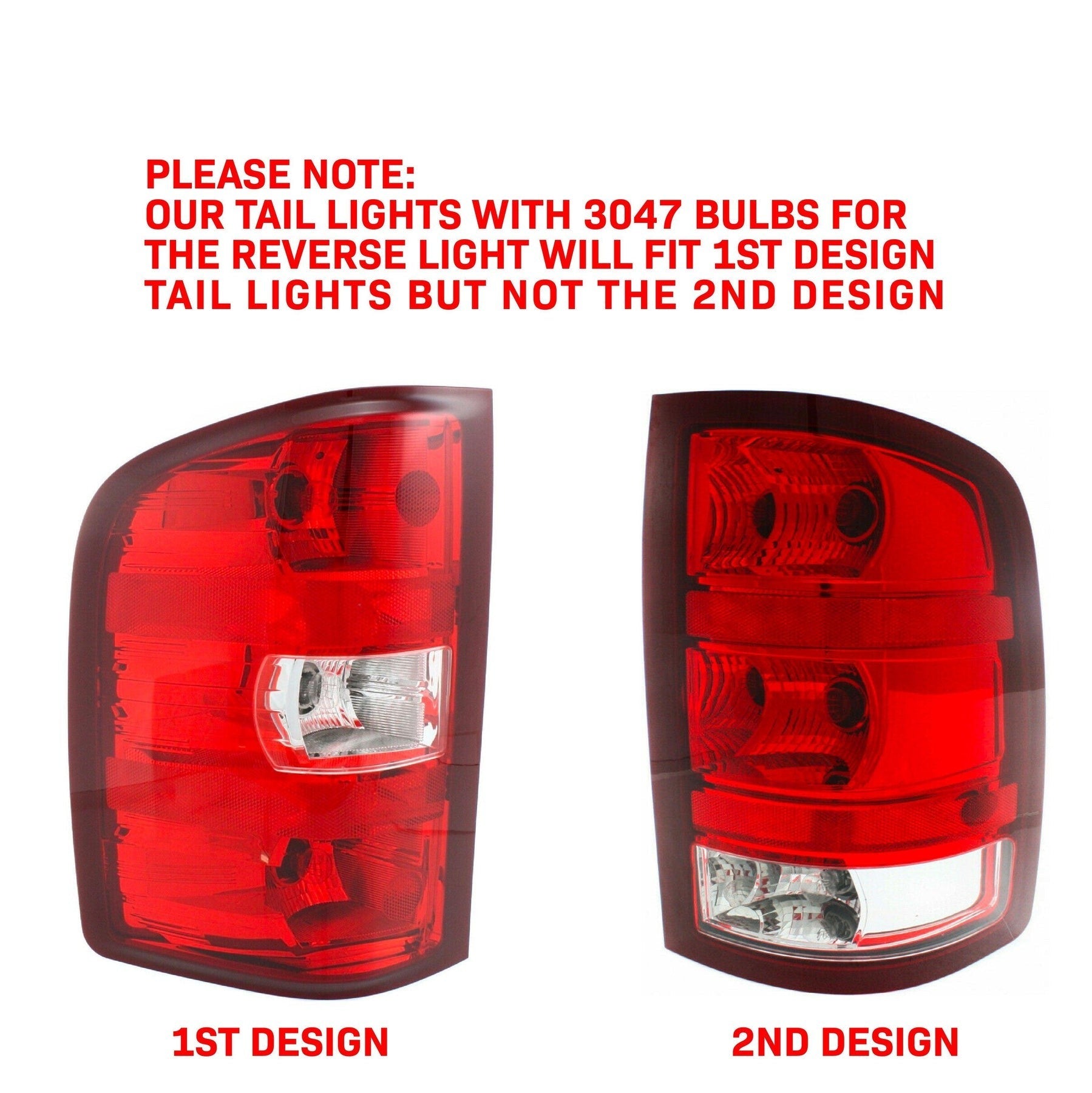 2007-2014 Chevy Silverado Pickup / 2007-2013 GMC Sierra Truck All clear  Tail Lights - Made by DEPO