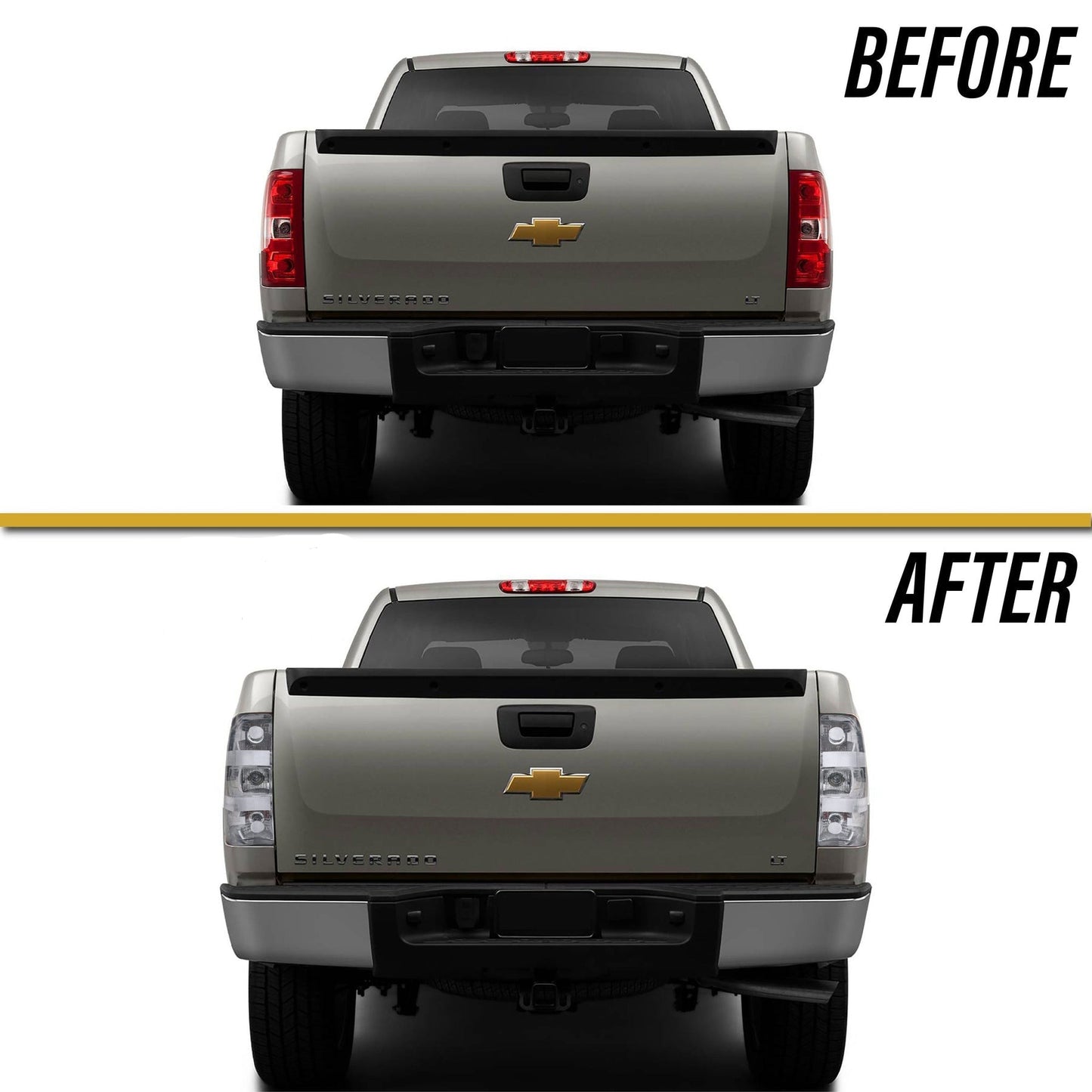 2007-2014 Chevy Silverado Pickup / 2007-2013 GMC Sierra Truck All clear Tail Lights - Made by DEPO