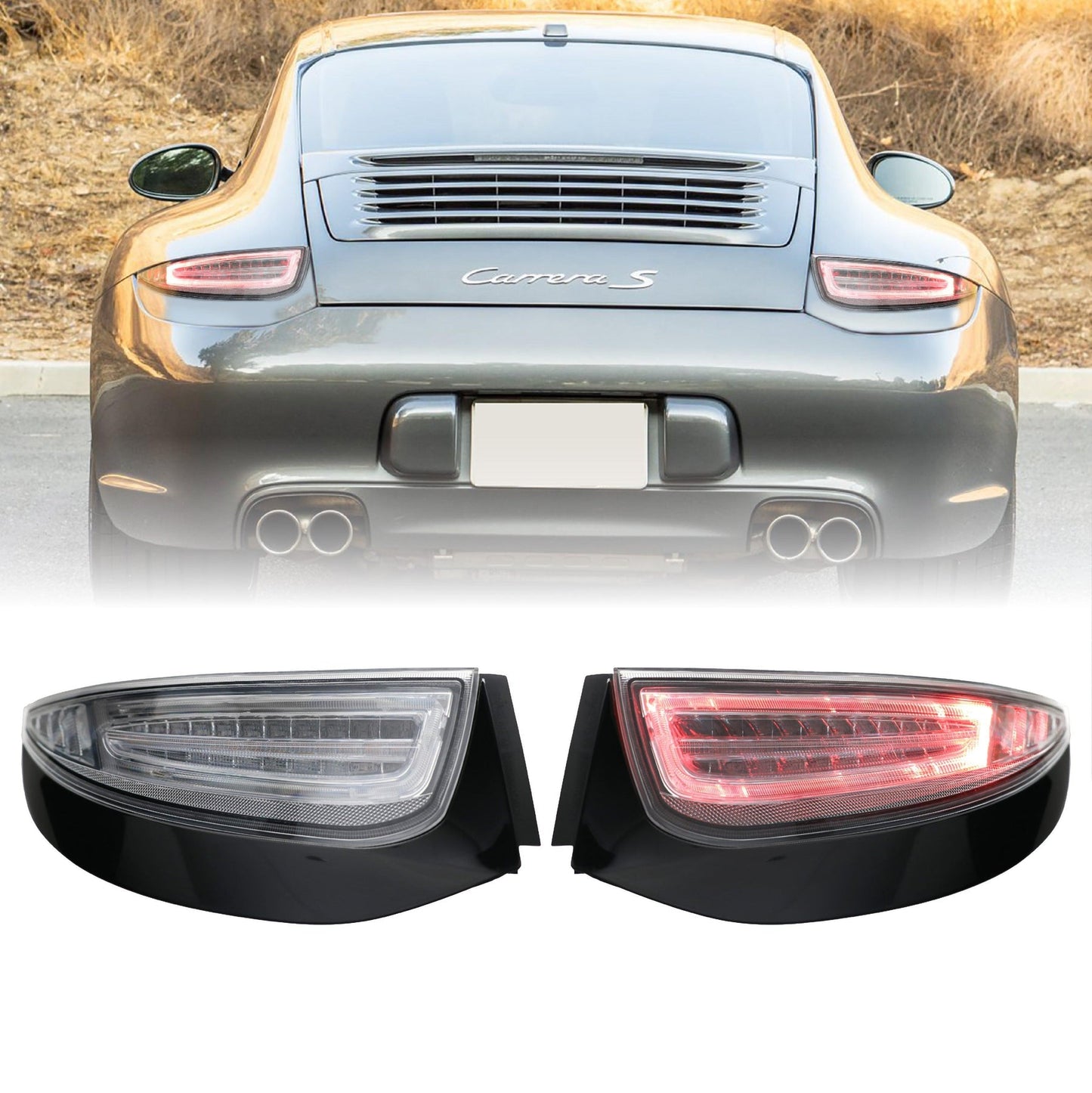 2009-2012 Porsche 911 / Carrera 997 LED Light Bar All Clear Tail Light - Made by DEPO
