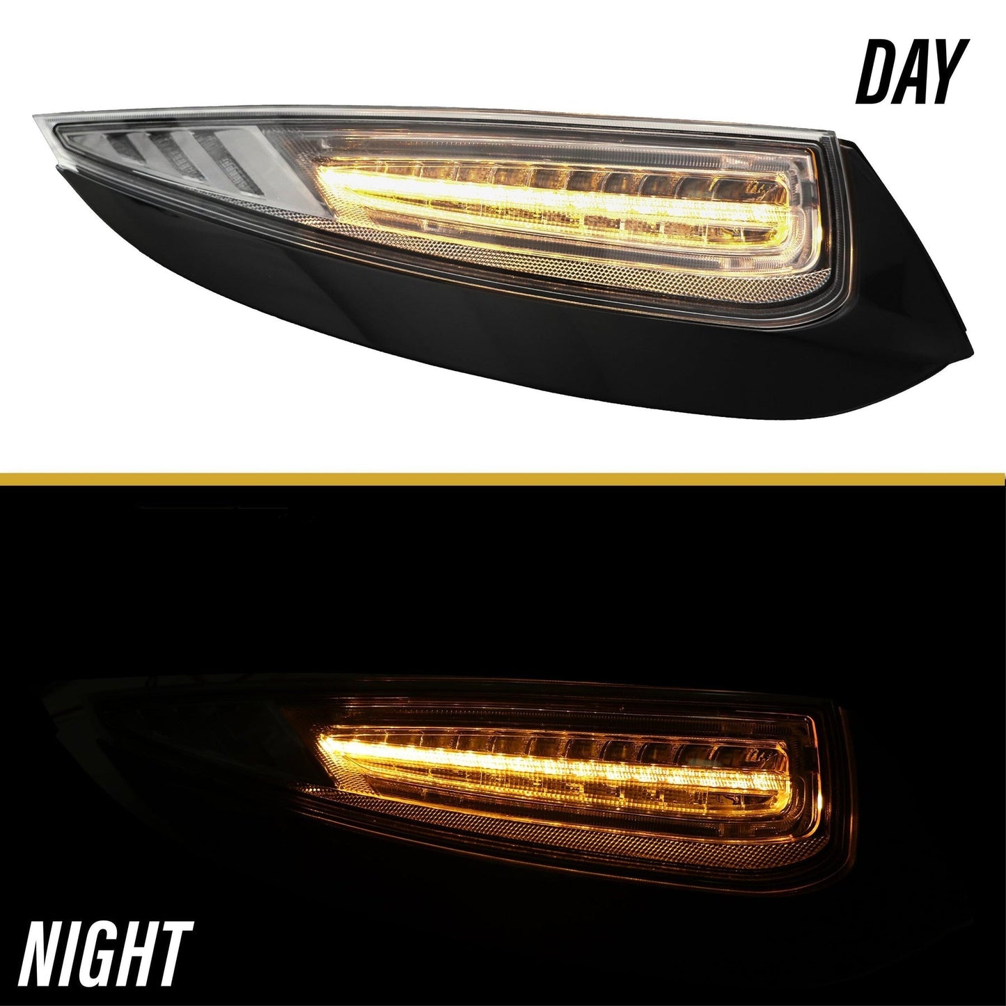 2009-2012 Porsche 911 / Carrera 997 LED Light Bar All Clear Tail Light - Made by DEPO