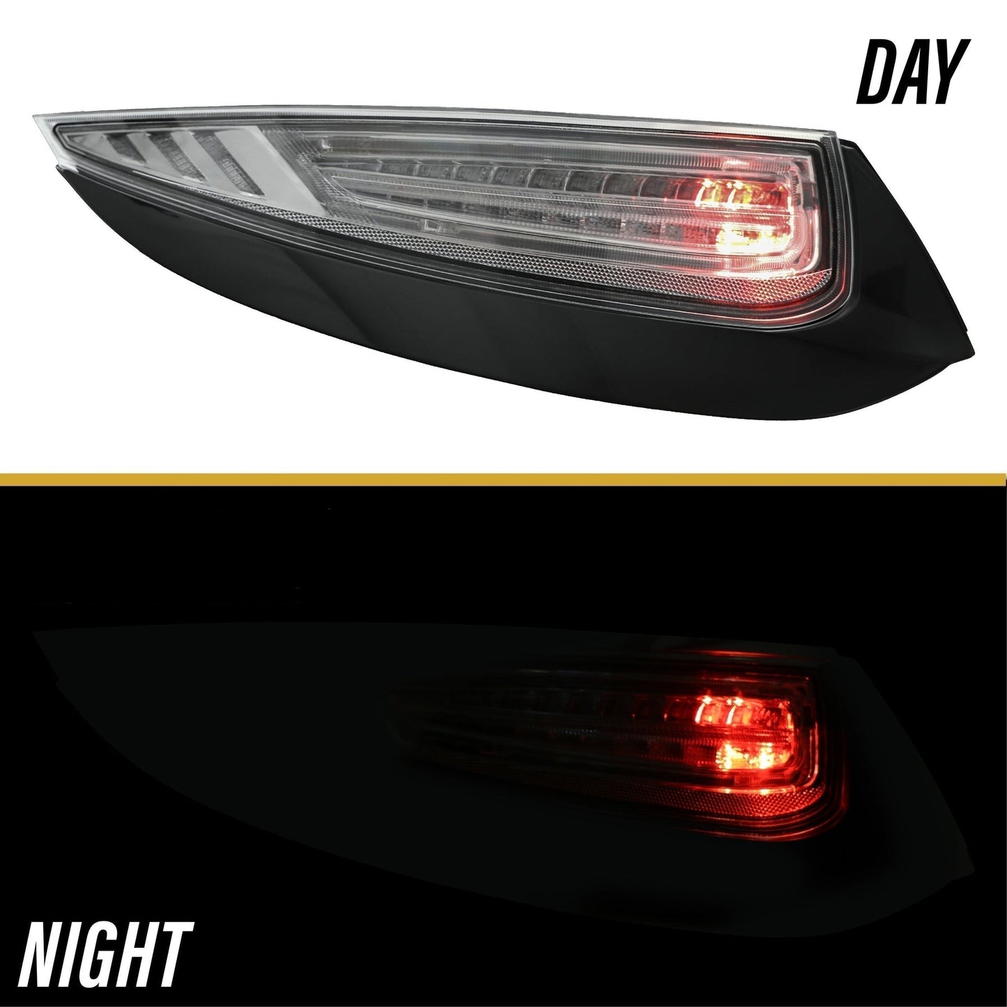 2009-2012 Porsche 911 / Carrera 997 LED Light Bar All Clear Tail Light - Made by DEPO