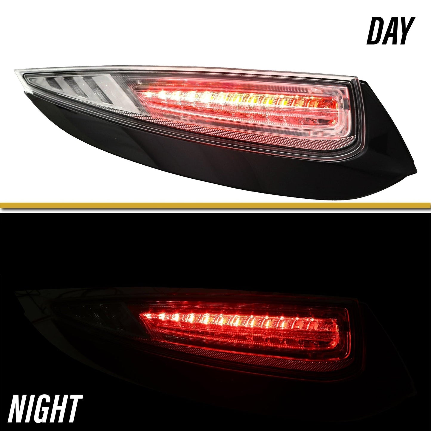 2009-2012 Porsche 911 / Carrera 997 LED Light Bar All Clear Tail Light - Made by DEPO