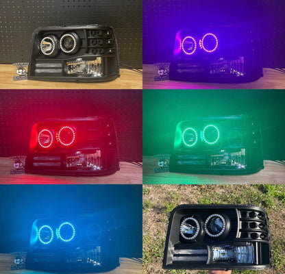 1992-1997 Ford Obs Headlights Double Halo