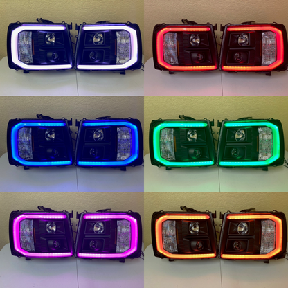 2007-2013 Chevy Silverado C Bar Projector Headlights