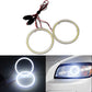 Qasim - 1 pair of COB LED Ojos de Ángel cosmetic rings for headlights, from 12 V to 24 V.