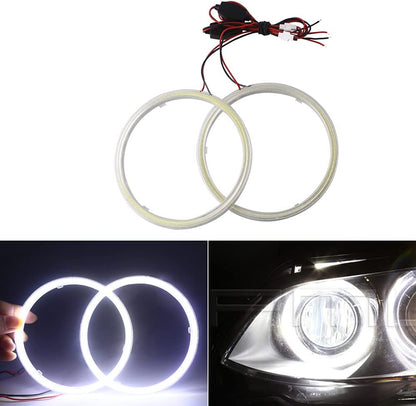 Qasim 1 Pair Of Cob LED Ojos De Ngel Cosmetic Rings For Headlights From 12 V To 24