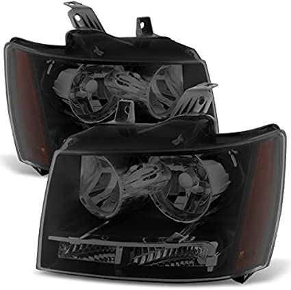 AKKON - For 07-13 Suburban Tahoe Avalanche Chrome Clear Headlights