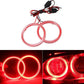 Qasim - 1 pair of COB LED Ojos de Ángel cosmetic rings for headlights, from 12 V to 24 V.