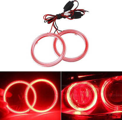 Qasim 1 Pair Of Cob LED Ojos De Ngel Cosmetic Rings For Headlights From 12 V To 24