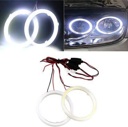 Qasim 1 Pair Of Cob LED Ojos De Ngel Cosmetic Rings For Headlights From 12 V To 24