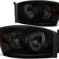 Auto Dynasty Factory Style Headlights Compatible with 06-09 Dodge Ram 1500 2500 3500 - Driver and Passenger Side - Clear Lens with Chrome Housing