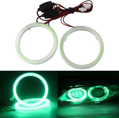 Qasim 1 Pair Of Cob LED Ojos De Ngel Cosmetic Rings For Headlights From 12 V To 24