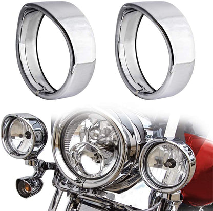 Nthreeauto 45 Motorcycle Fog Lights Trim Set Decorative Visor