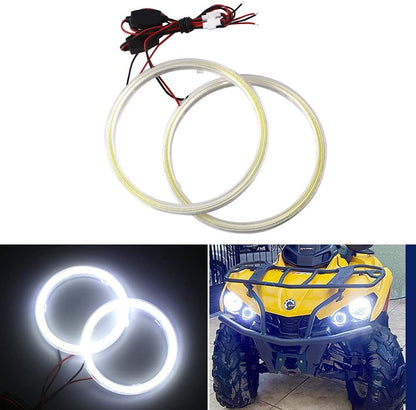 Qasim 1 Pair Of Cob LED Ojos De Ngel Cosmetic Rings For Headlights From 12 V To 24