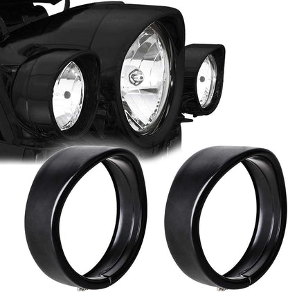 Nthreeauto 45 Motorcycle Fog Lights Trim Set Decorative Visor