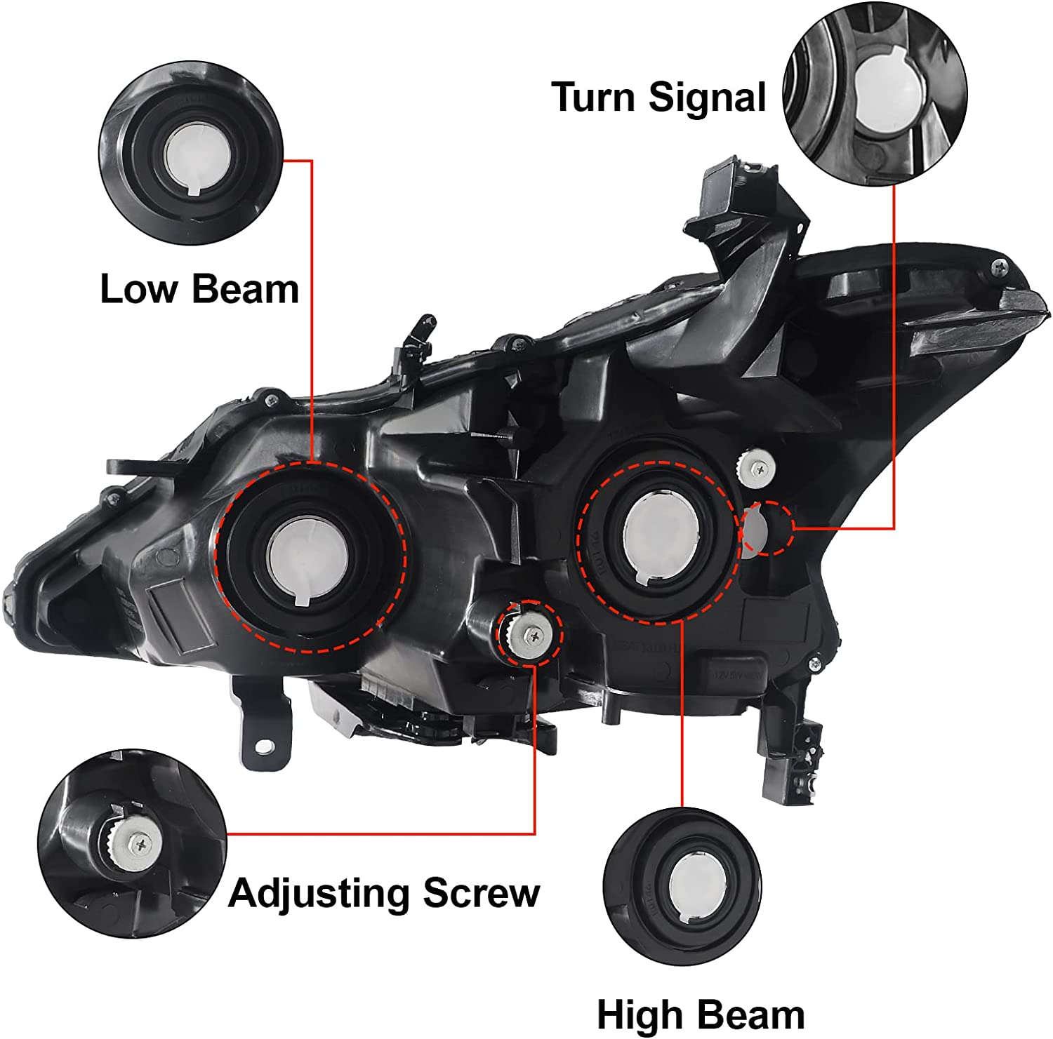 Alziria Headlight Assembly Compatible With 20132015 Nissan Altima