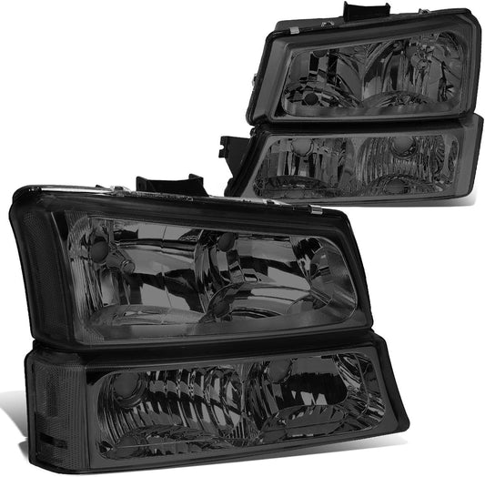 DNA Motoring, HL-OH-CS03-4P-SM-AM, Driver and Passenger Side Headlight Assembly.