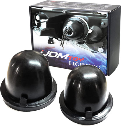 Ijdmtoy 2 Universal Sealed Rubber End Caps Compatible With Xenon Headlight Kit LED Bulbs Remodel Etc