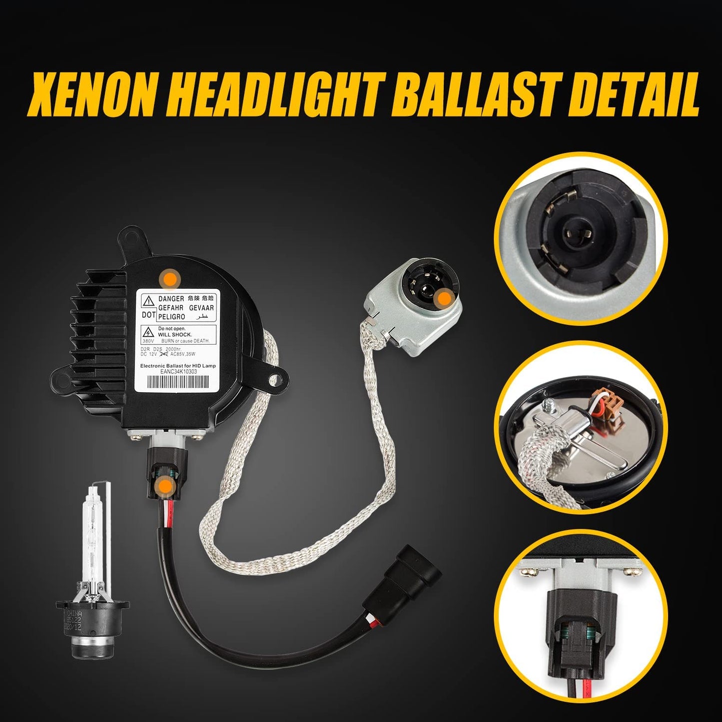 28474-89904 Xenon Ballast Control Unit with Igniter and D2S Bulb Compatible with Nissan 350z 370z Altima Murano Rogue Infiniti G35 G37 Fx35 Fx45 Qx56 Qx70 Replaces 28474-8991A NZMNS111LAN