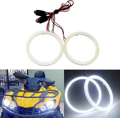 Qasim 1 Pair Of Cob LED Ojos De Ngel Cosmetic Rings For Headlights From 12 V To 24