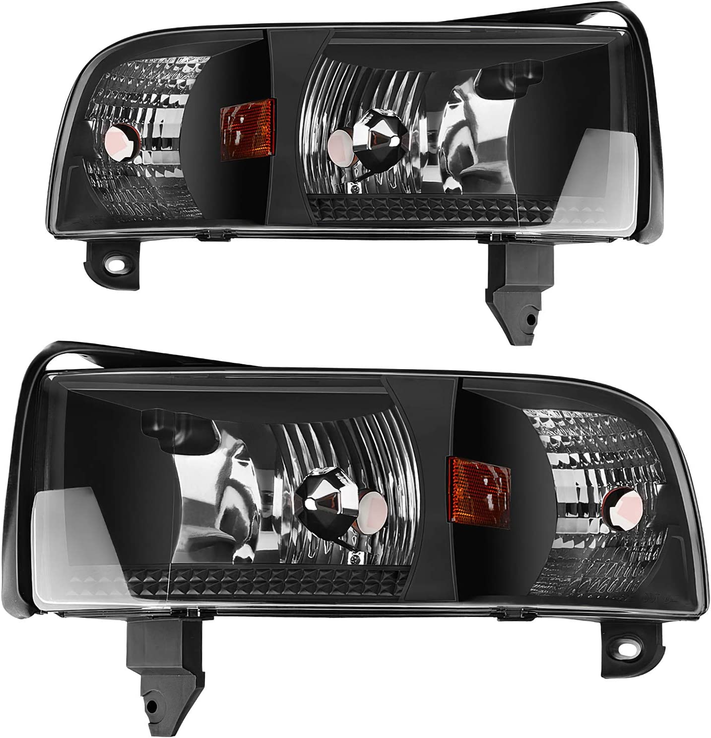 AUTOSAVER88 Headlight Assembly Compatible with 1994-2001 Dodge Ram 1500 / 1994-2002 Dodge Ram 2500 3500 (Without DRL)