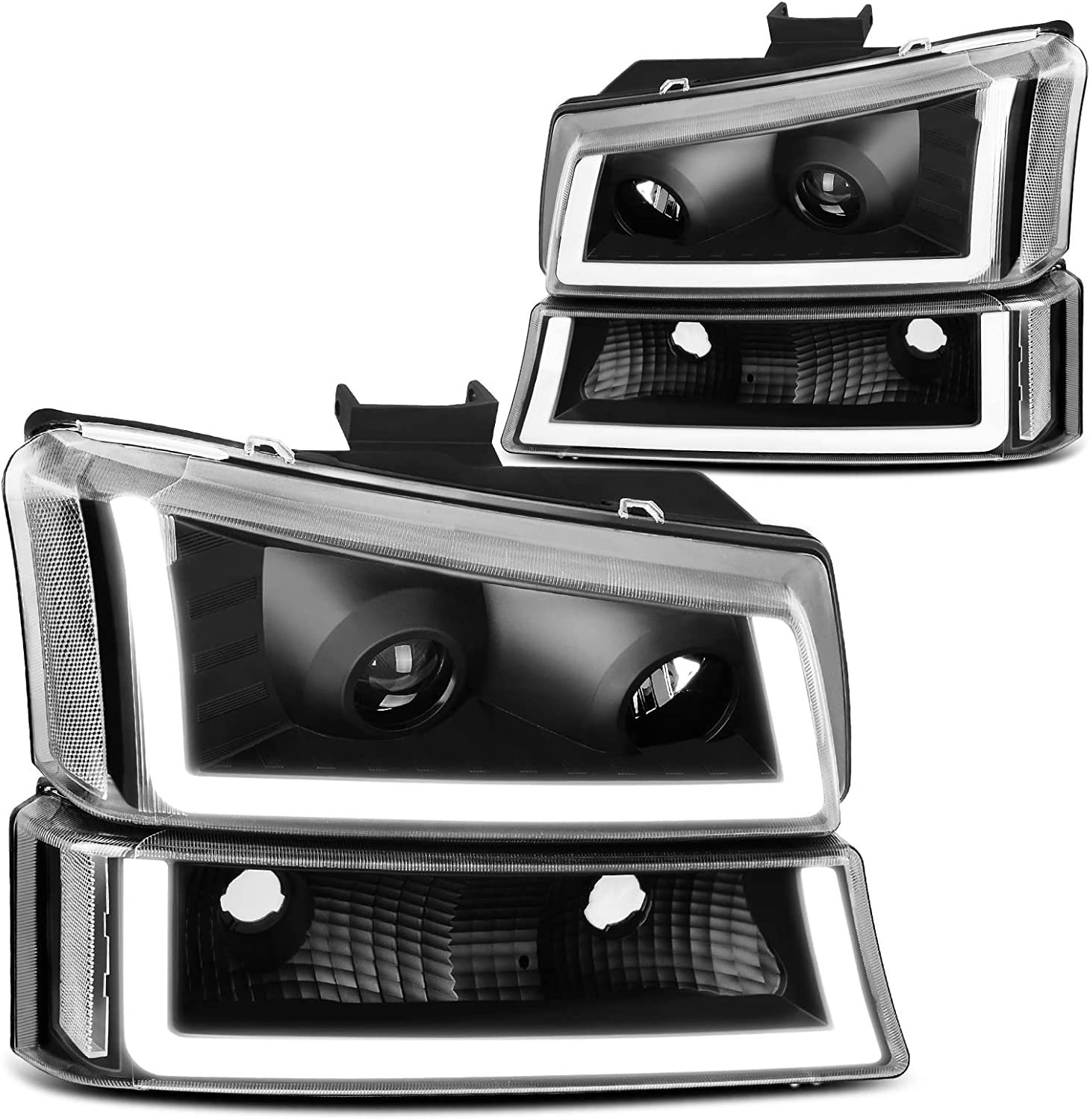 DWVO Headlight Assembly Compatible with Chevy Silverado Avalanche 1500 –  NTXGlow