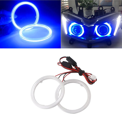 Qasim 1 Pair Of Cob LED Ojos De Ngel Cosmetic Rings For Headlights From 12 V To 24