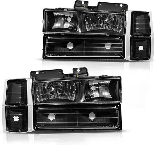 DWVO Headlight Assembly Compatible with 1994-1999 Chevy C/K Series 1500, 2500, 3500/Tahoe/Suburban/Silverado – photo 7