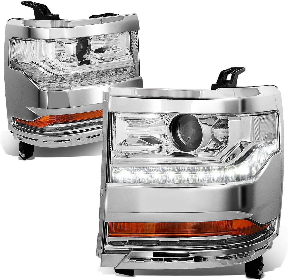 DNA Motoring HL-OH-034-CH-AM Headlight Assembly (Driver and Passenger Side)