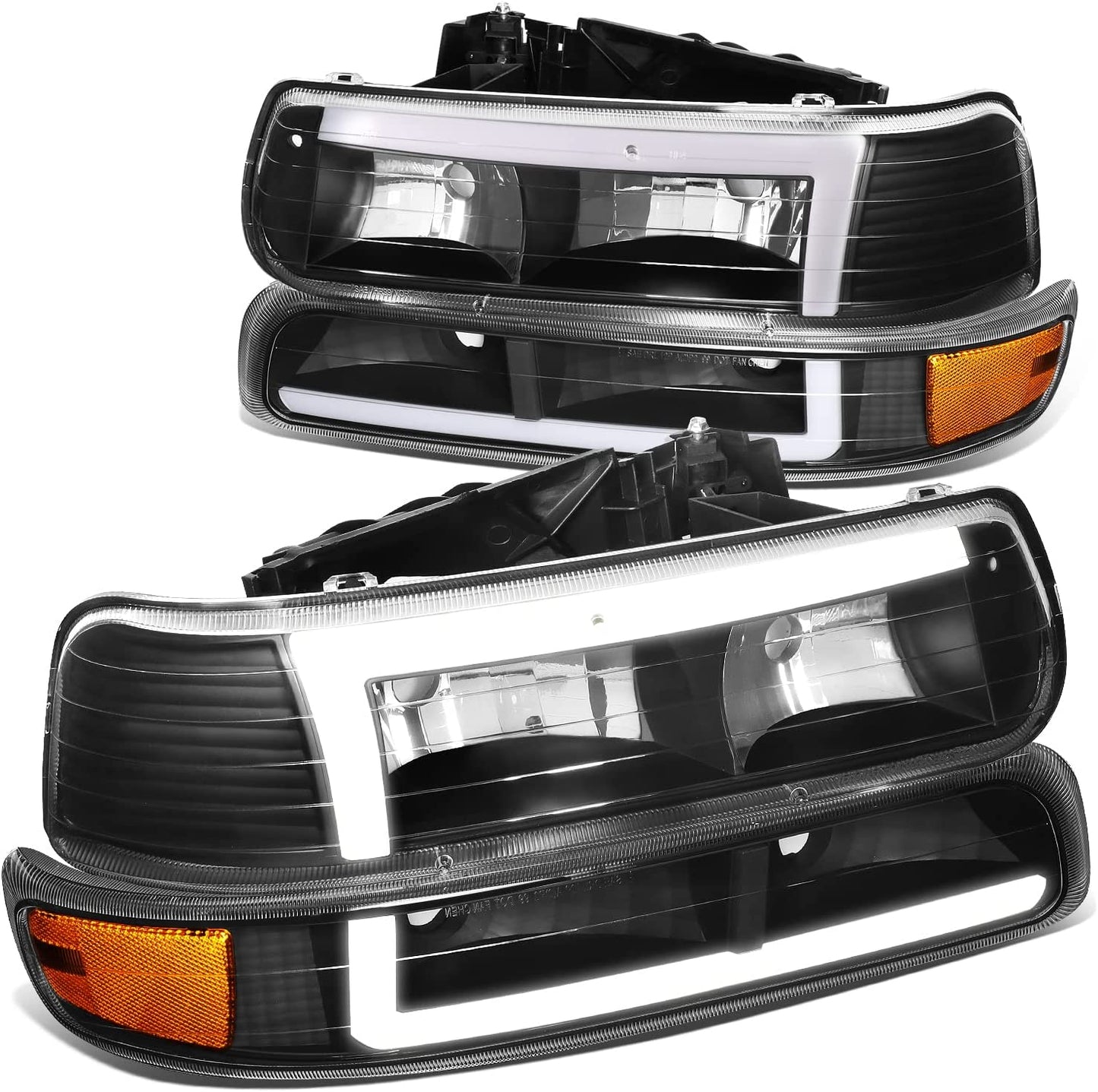 ADN Motoring HL-OH-CS99-4P-SM-AB Driver and Passenger Side Headlight Assembly.