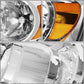 Auto Dynasty Factory Style Headlights Compatible with 06-09 Dodge Ram 1500 2500 3500 - Driver and Passenger Side - Clear Lens with Chrome Housing