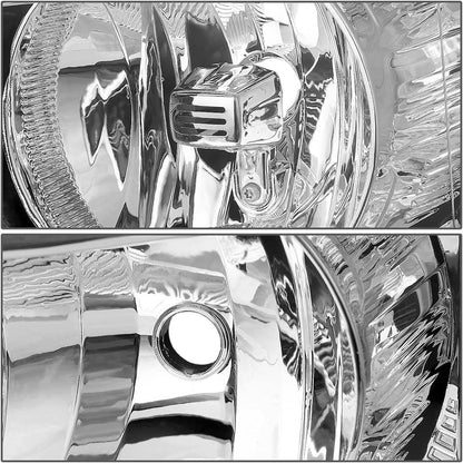 Dna Motoring Hlohcsil07chcl1 Chrome Housing Headlights Compatible With 0713 Silverado 15002500 Hd 3500 1500