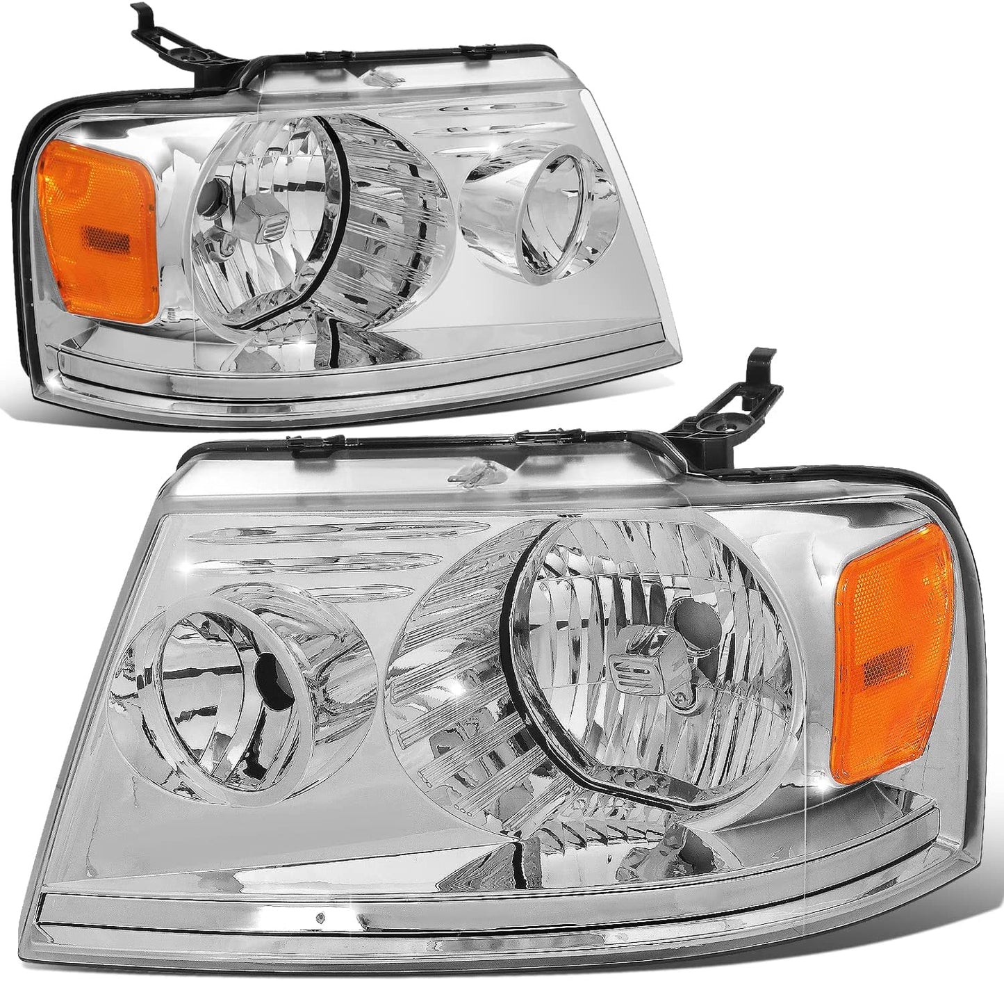 DNA Motoring HL-OH-F1504-CH-AM Headlight Assembly - Driver and Passenger Side