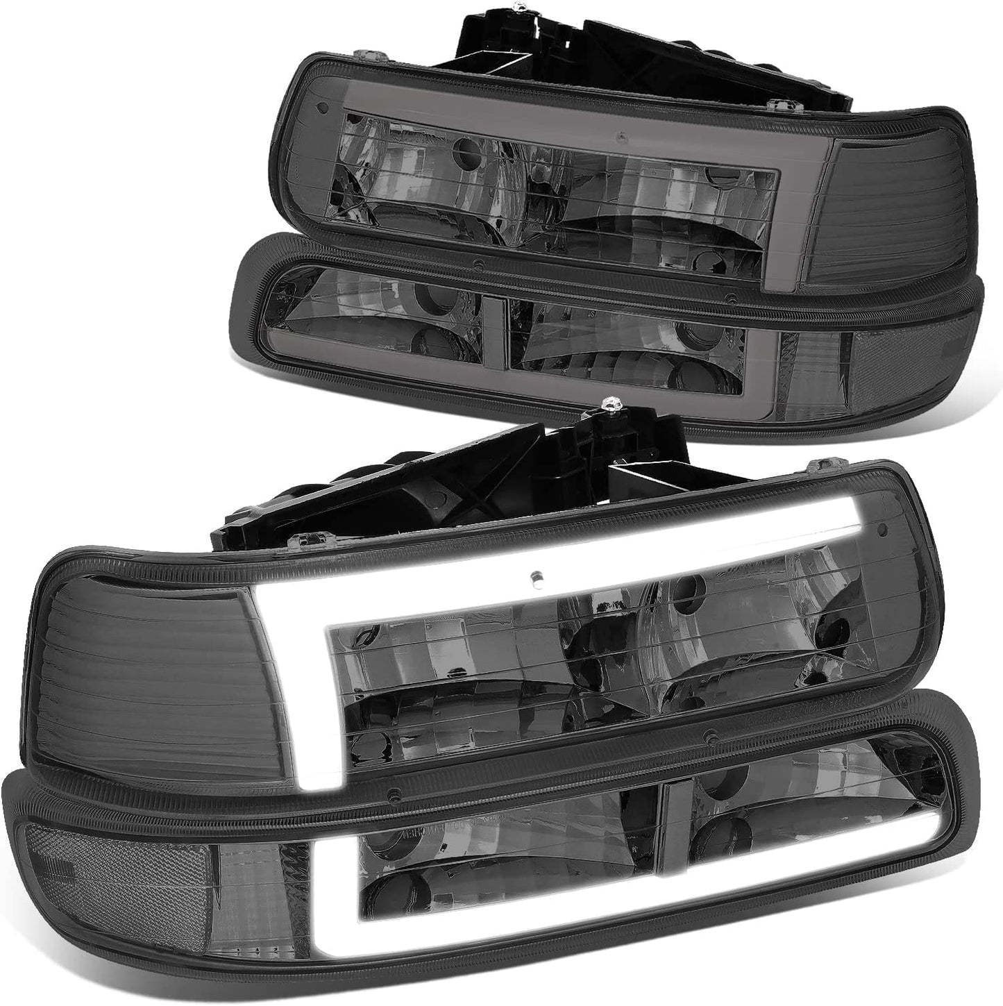 ADN Motoring HL-OH-CS99-4P-SM-AB Driver and Passenger Side Headlight Assembly.