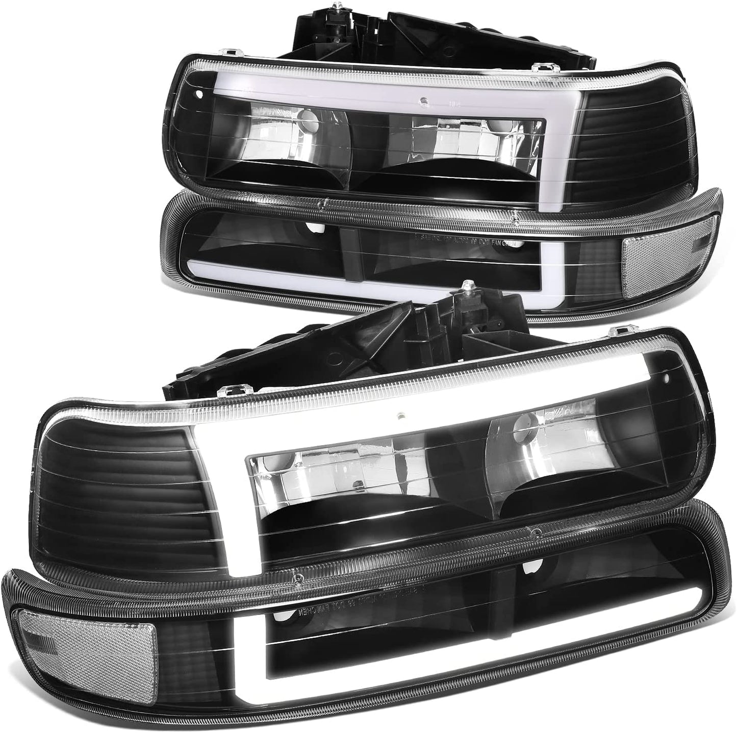 ADN Motoring HL-OH-CS99-4P-SM-AB Driver and Passenger Side Headlight Assembly.