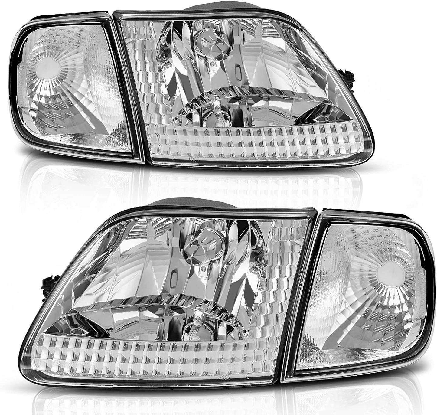 Headlight Assembly, Headlight Replacement, Fits 97-03 Ford F-150/97-02 Ford Expedition Pickup