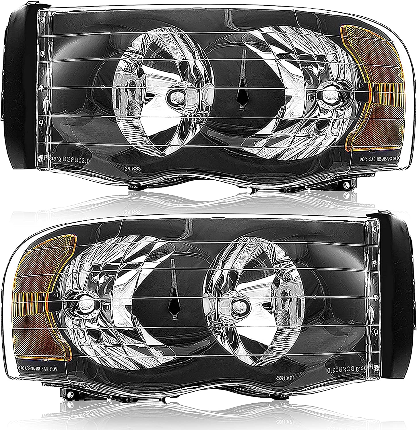 ADCARLIGHTS 2002-2005 Dodge Ram Headlight Assembly for Dodge Ram