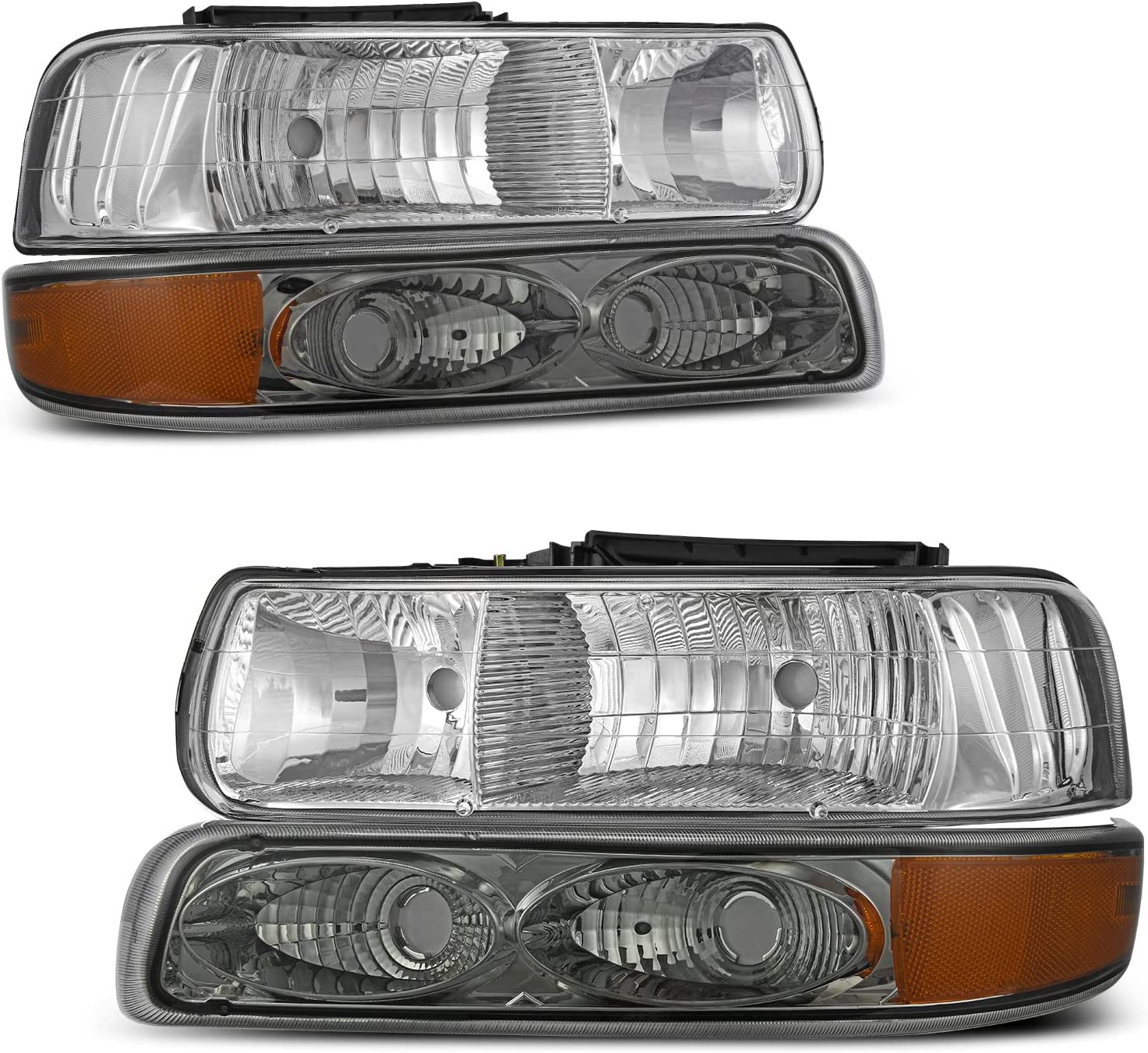 AUTOSAVER88 Headlights Assembly Compatible with 1999-2002 Chevy