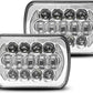 LX-LIGHT (Pair) 5x7" 6x7" High Low Beam LED Headlights Compatible with Jeep Wrangler YJ Cherokee XJ H6054 H6054LL 69822 6052 6053 with Angel Eyes DRL (Black 105w)