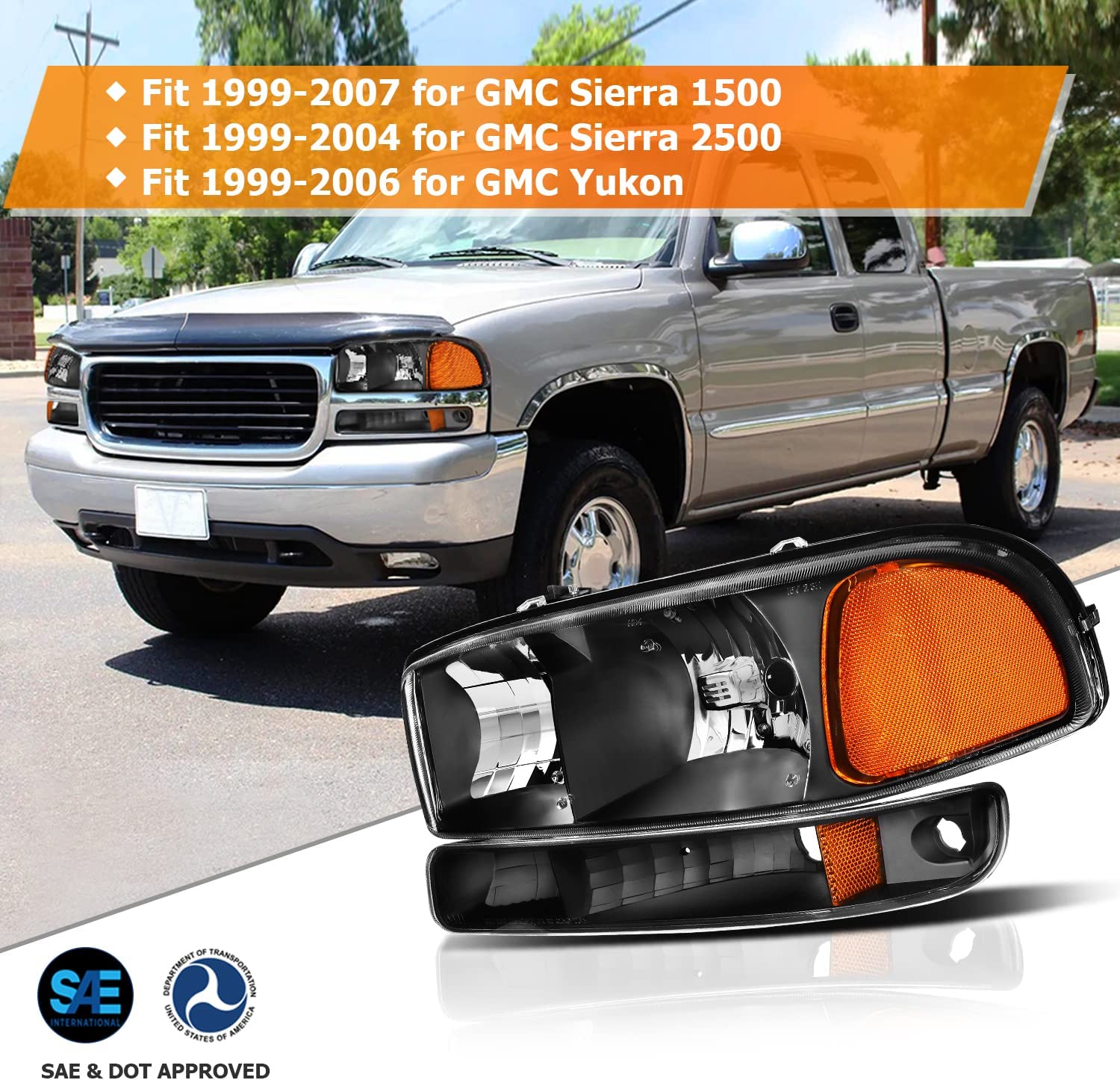For GMC Sierra 2500 1999-2004 Towing Mirror Driver ＆ Passenger