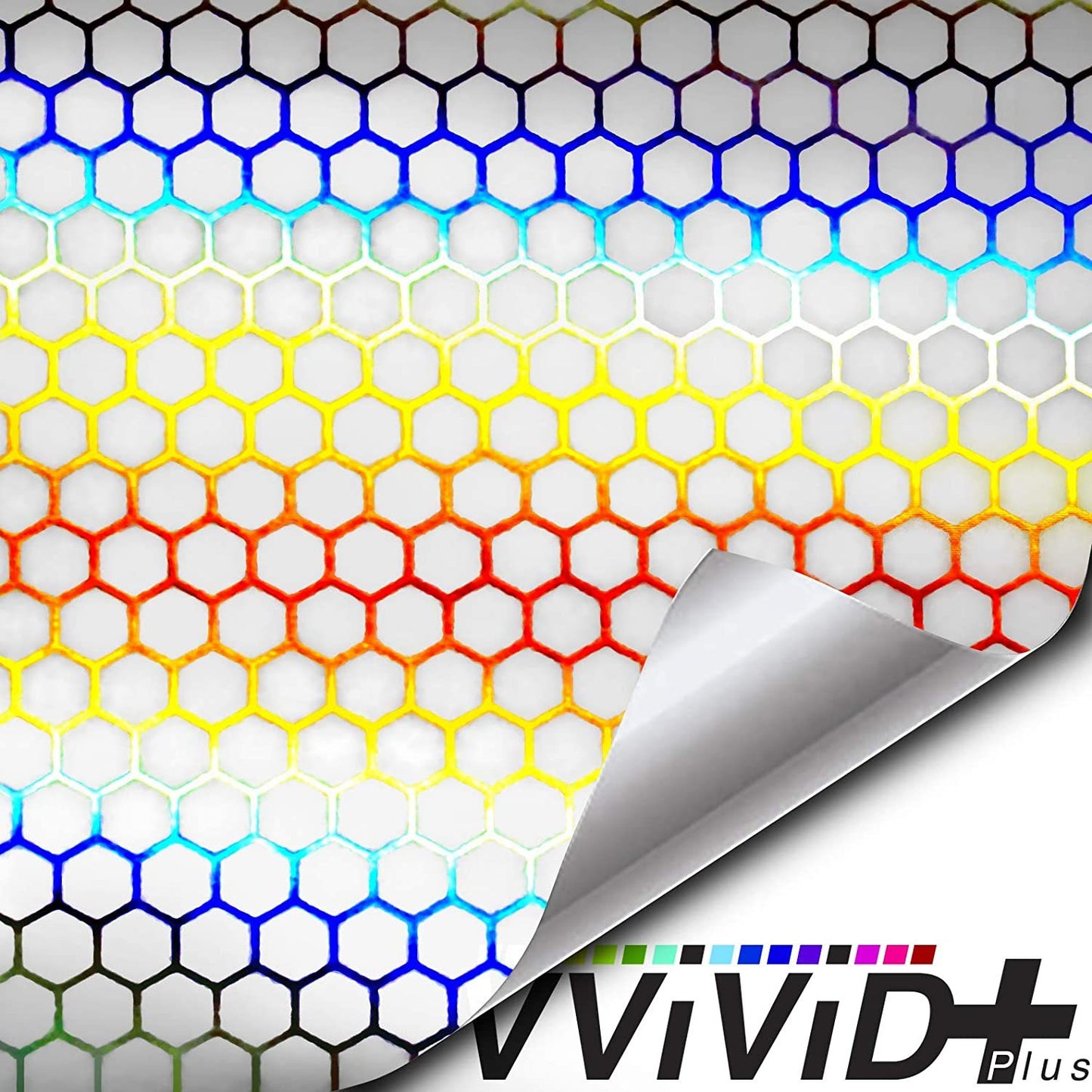 Headlight Vinyl Tint Neo Chrome Micro Hex Clear