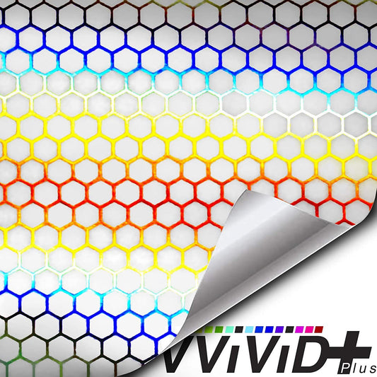 Headlight Vinyl Tint Neo Chrome Micro Hex Clear
