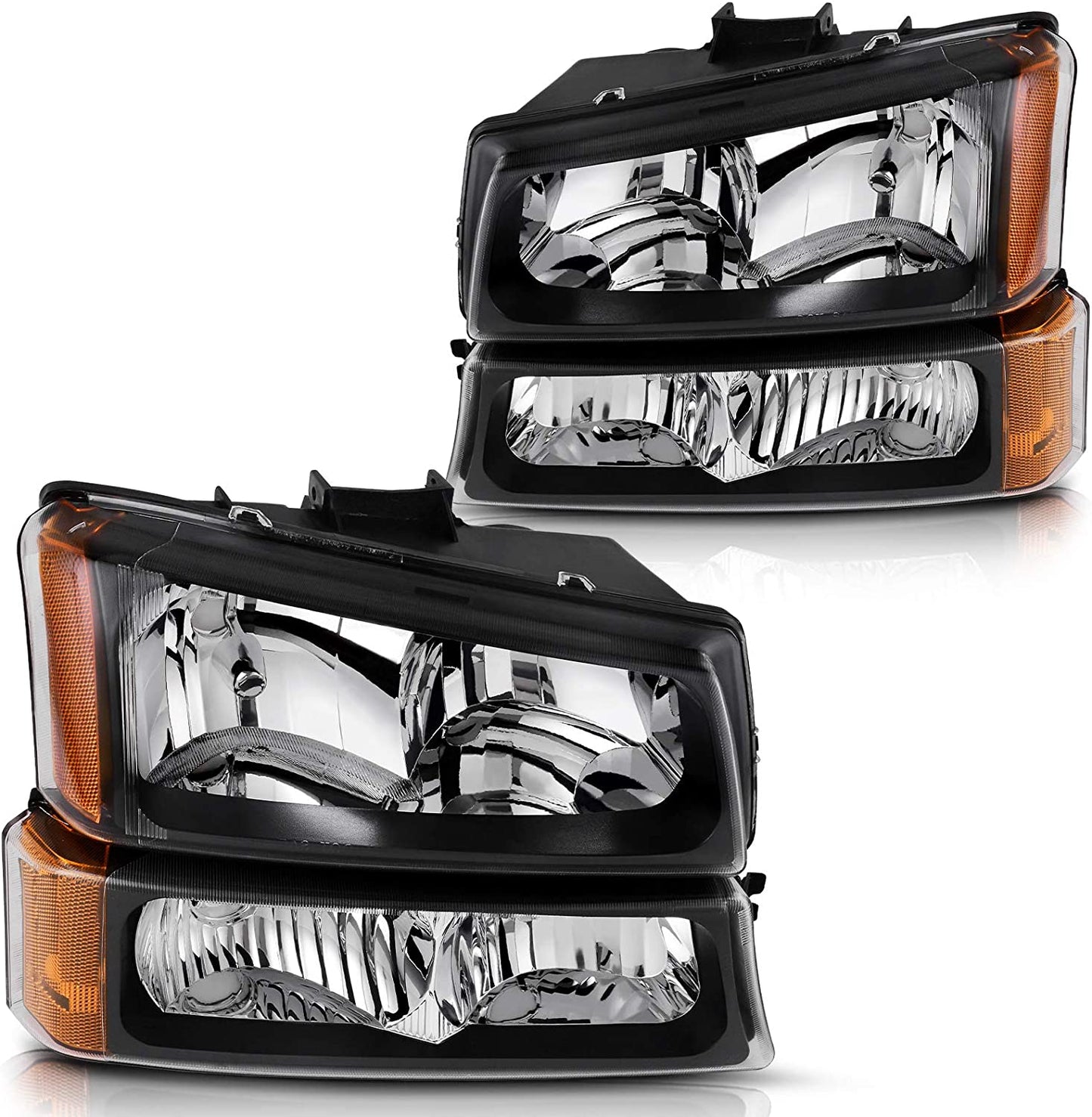 DWVO Headlight Assembly Compatible with Chevy Silverado Avalanche